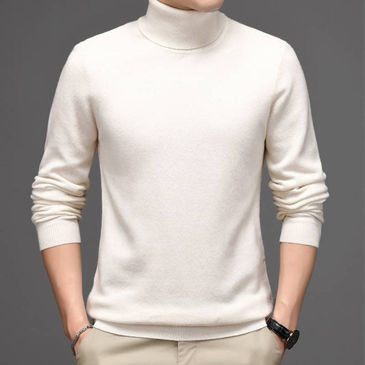 Pure Cashmere Sweater Men's High Neck Thickened Style