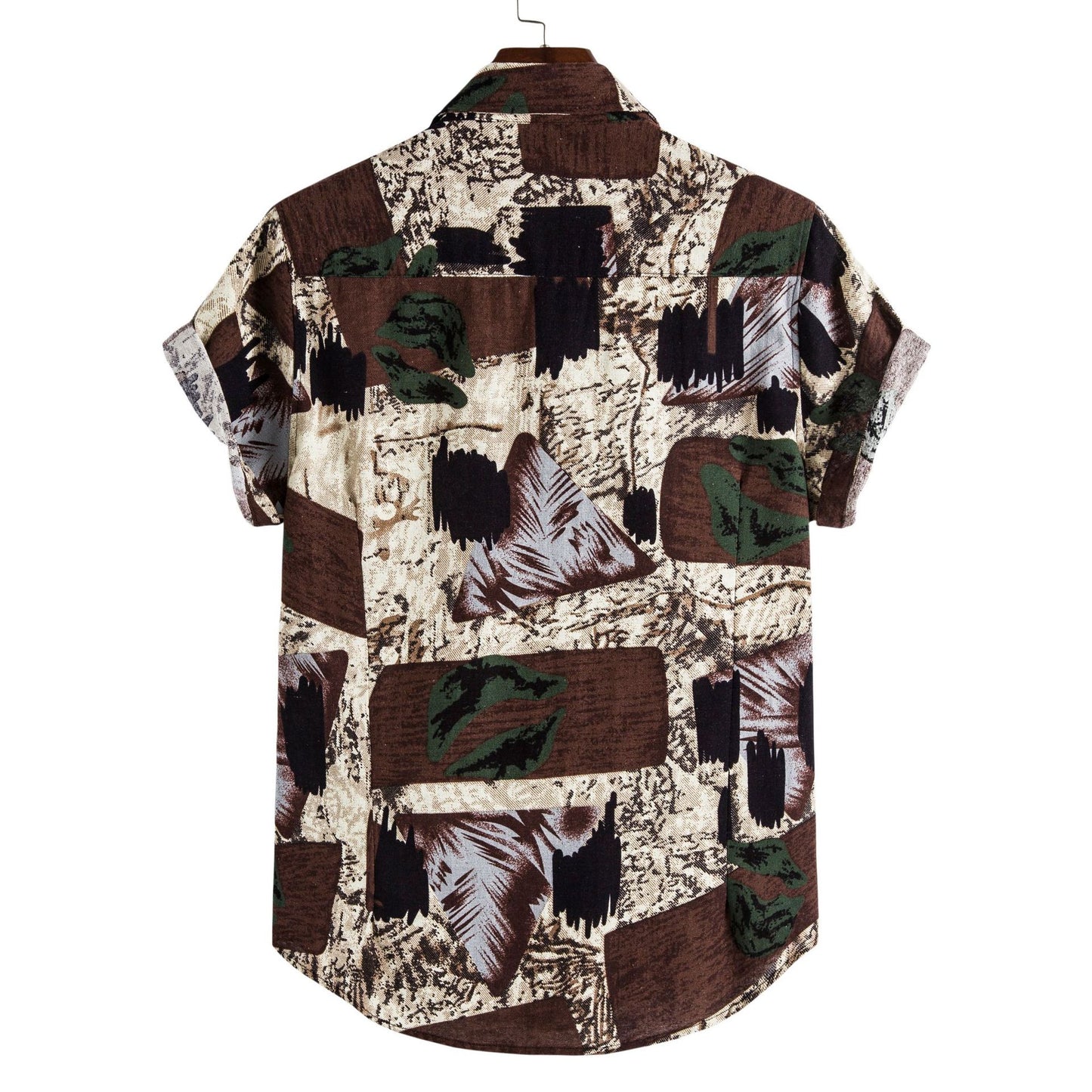 Fashionable Men's Digital Printed Long Sleeve Shirt