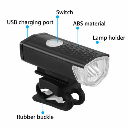 USB Rechargeable LED Bicycle Headlight Bike Head Light Front Rear Lamp Cycling