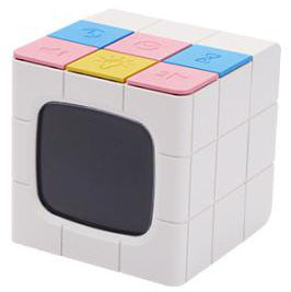 USB Charging Voice Control Alarm Clock Creative Time Rubik's Cube Model Crafts Home LED Eye Care Night Light Cartoon For Home