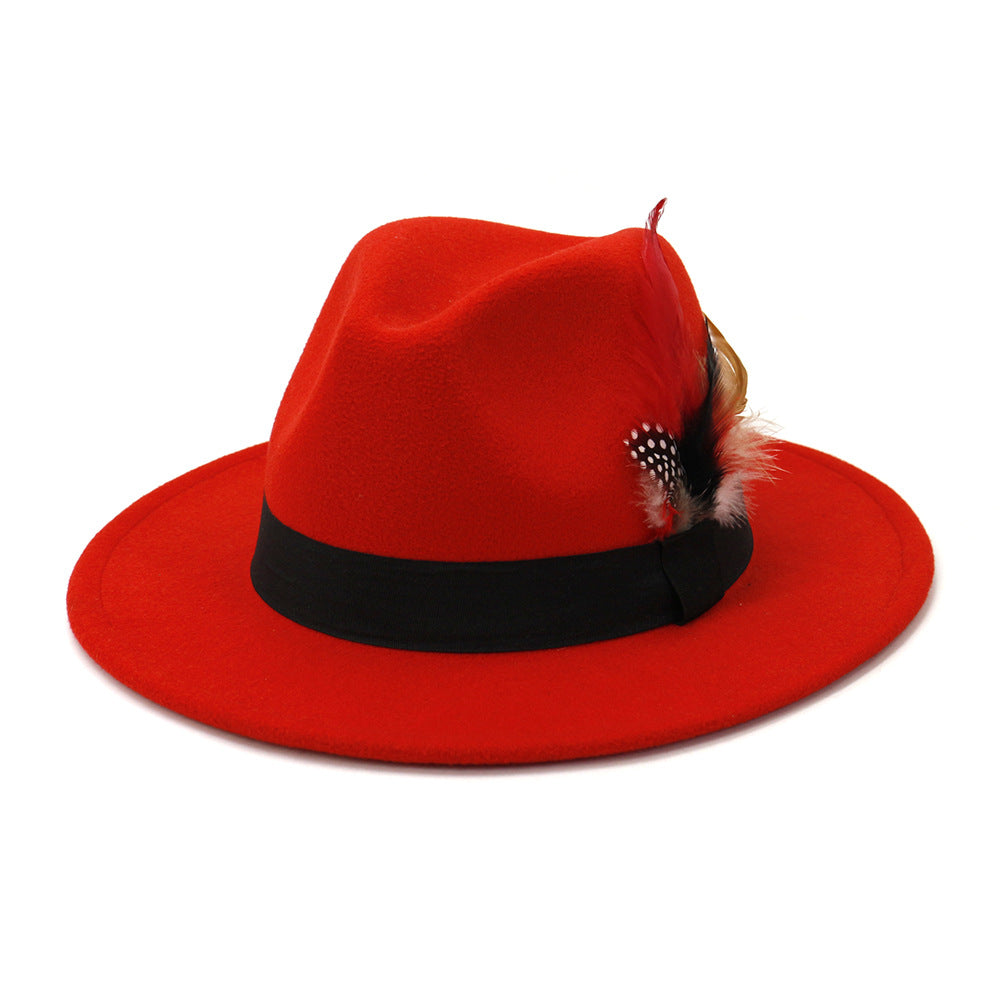 Polyester Single Feathered Panama Hat