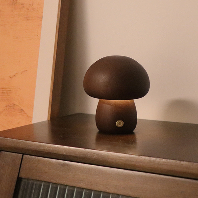 Wooden Mushroom Light