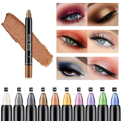 Pearlescent Silkworm Eyeshadow Pen Lasting Waterproof And Not Blooming Shiny Pearlescent Gel Pen 15 Color Eye Shadow Pen