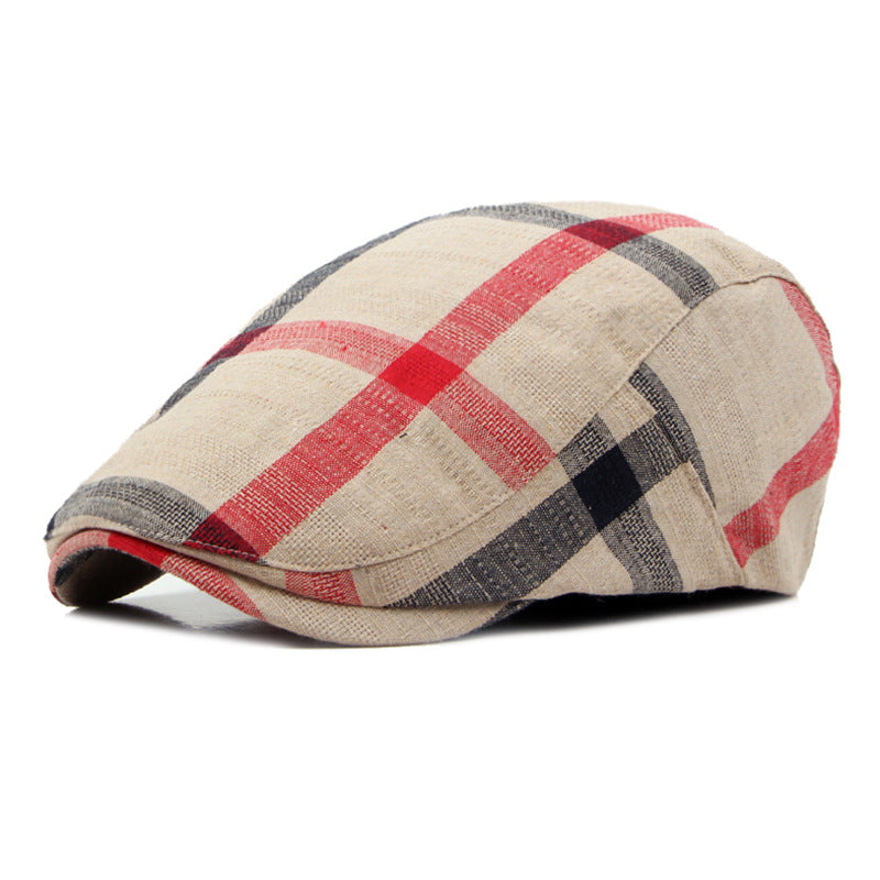 British Style Classic Retro Plaid Cap