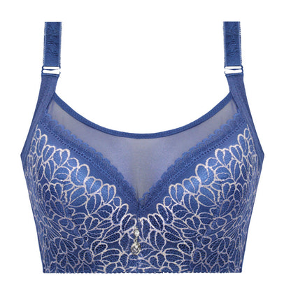 Full Cup Flora Print Mesh Edge Bra