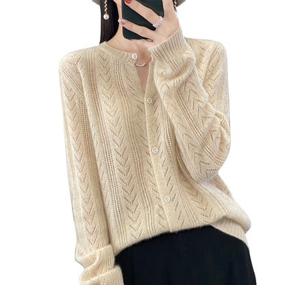 Pastel Solid Colour Slim Fit Cardigan Knitwear Loose Top Coat