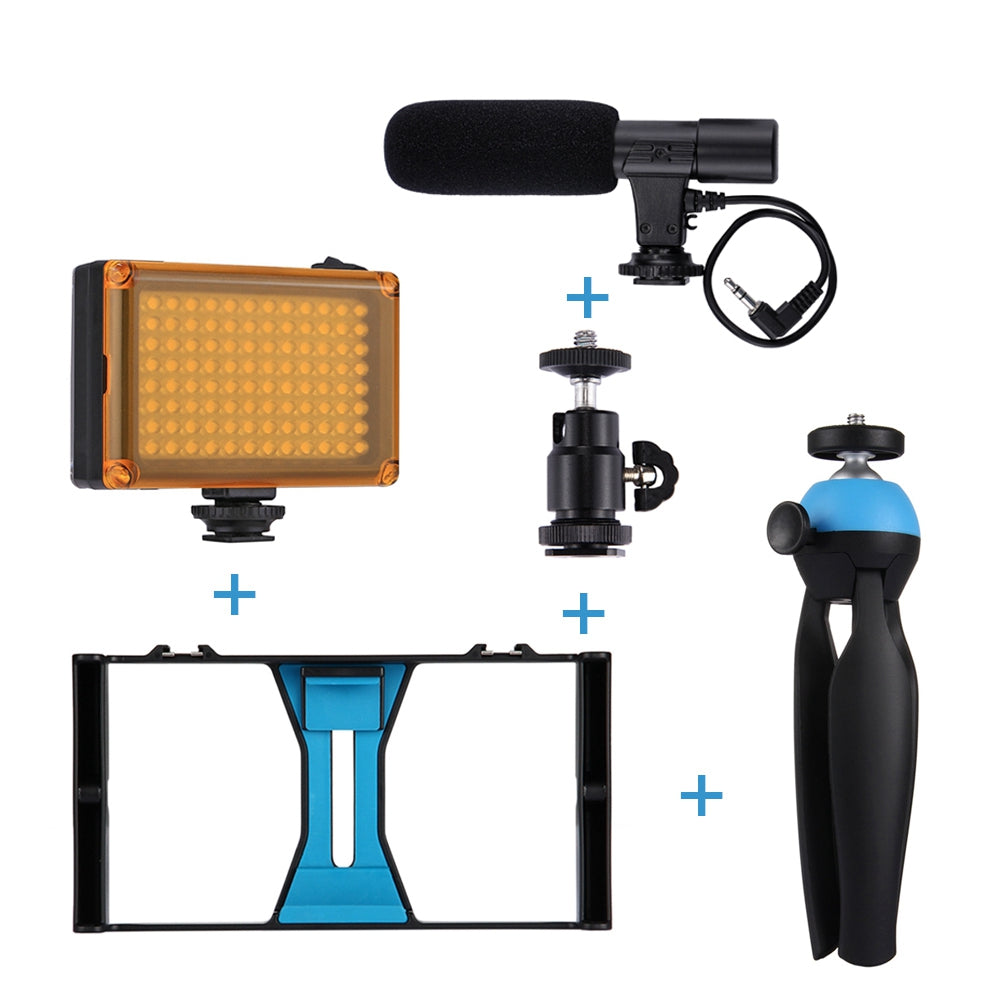 iPhone Compatible Microphone Tripod with LED Light