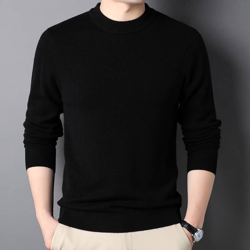 Pure Cashmere Sweater Men's High Neck Thickened Style