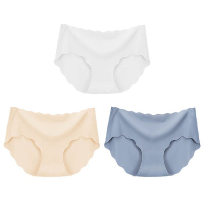 3 Pair Seamless Scallop Edge Silk Shorts