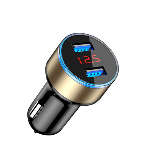 Car Charger 5V 3.1A With LED Display Universal Dual Usb Phone Car-Charger