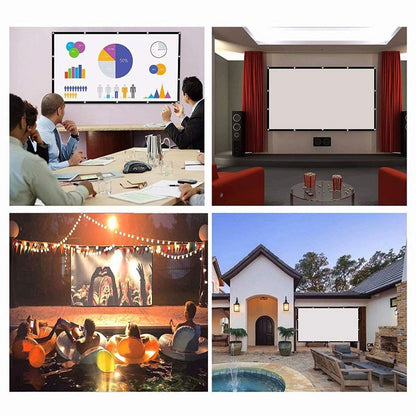 Quick Install Portable Shadow screen projector 1pc White Polyester Foldable Simple Soft Projector Screen For Outdoor High Definition Movies