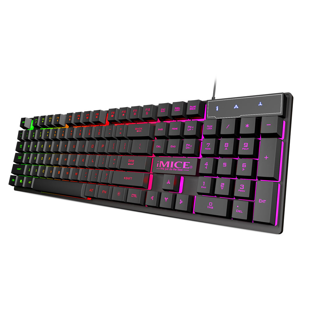 USB wired illuminated RGB gaming keyboard