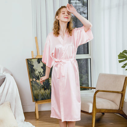 Pajamas silk Robe wedding pajamas women