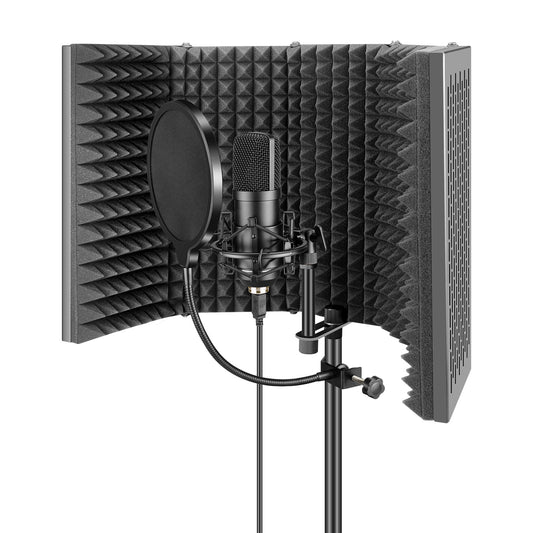 Collapsable High-Quality Recording Studio Noise Reduction Noise Absorbing Microphone Barrier