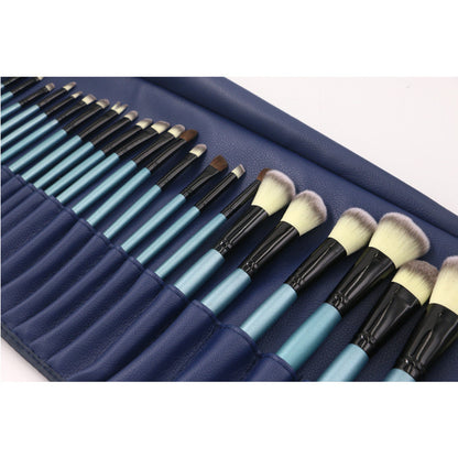 32 blue Horse Hair Makeup Brushes with Case