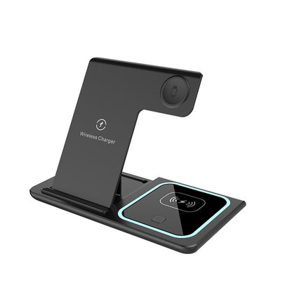 Three-in-one Mobile Phone Watch Headset Wireless Charger Folding Stand