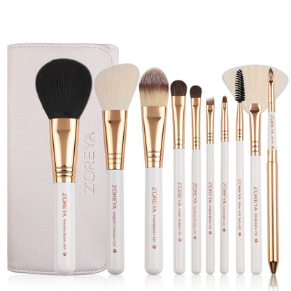 10pcs fiber makeup brush set