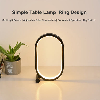 USB Plug-In Lamp Oval Acrylic Lamp Touch Control Dimmable Modern Simple Creative Night Lamp Bedside Reading Lamp Desk Table Led