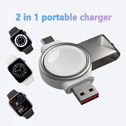 2 In 1 Magnetic Apple Watch Wireless Charger