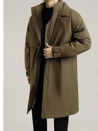 Mid-length Lapel Trench Coat