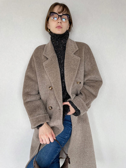 Women's Mid-length Winter Thick Woolen Cashmere Coat