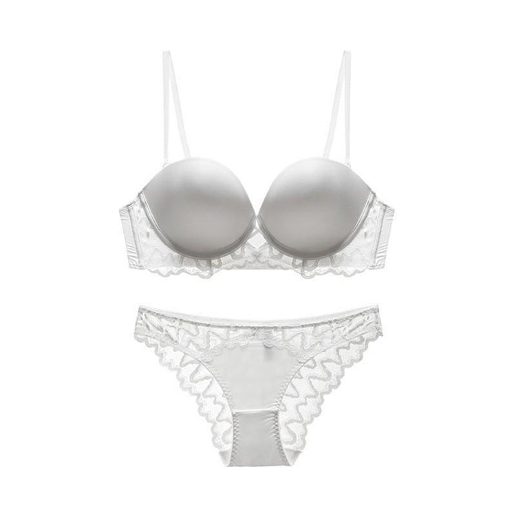 Thin Soft Steel Ring Bra Lace Underwear For Women