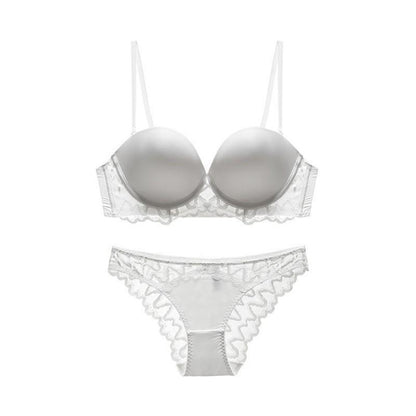 Thin Soft Steel Ring Bra Lace Underwear For Women