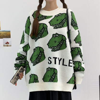 Toy Story Rex Embroidery Detail Oversize Unisex Jumper