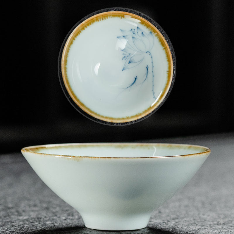 Blue and White Porcelain Tea Cup