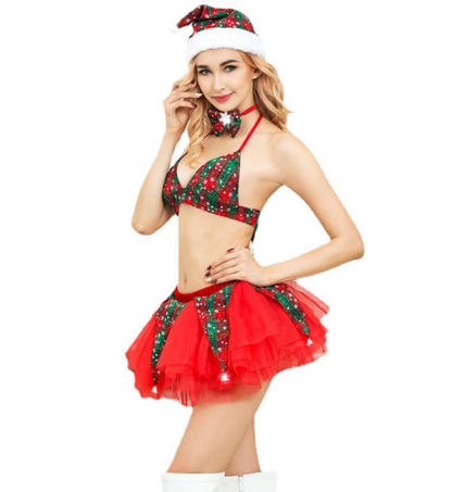 Christmas Dress Miniskirt Sexy Underwear Set