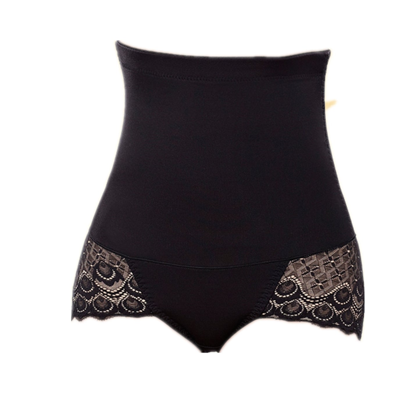 High-Waisted Mesh Embroidery Contouring Underwear