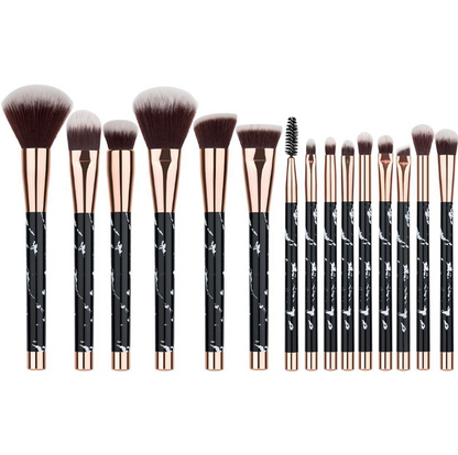 11 piece marble makeup brushes set