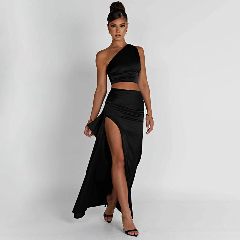 Satin Split Maxi