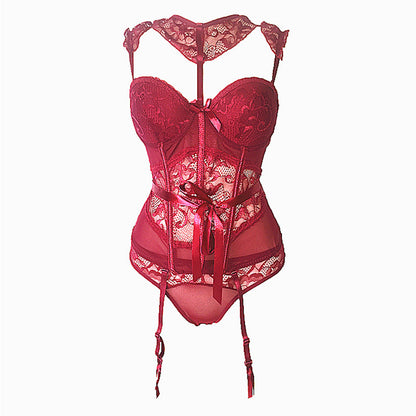 Lace Fishbone Corset Set