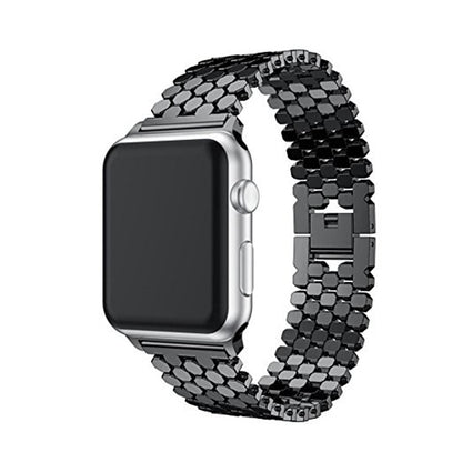 Compatible With Apple, Watch3 Smart Watch Fish Scale Metal Stainless Steel Strap