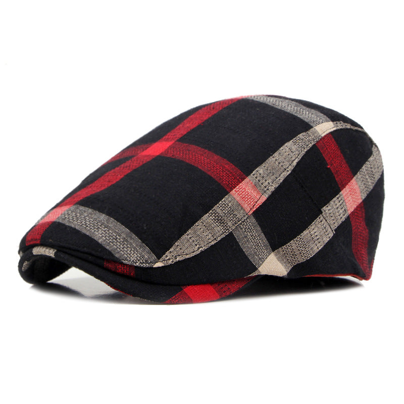 British Style Classic Retro Plaid Cap