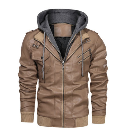 Motorcycle Leather Jacket Slim Fit