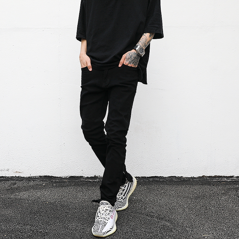 Black Ankle Zip Denim