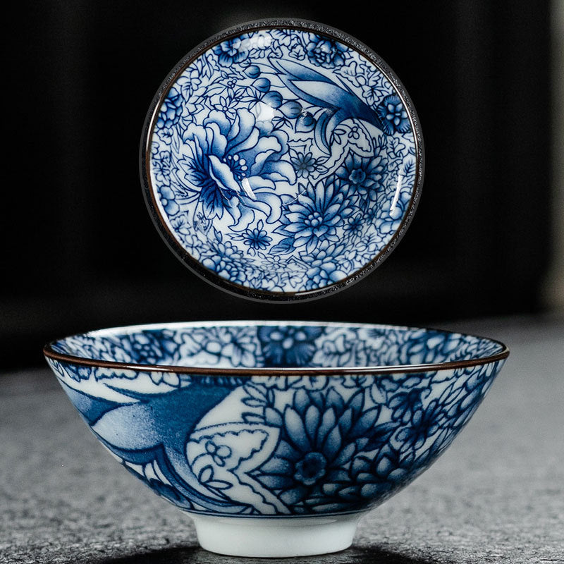 Blue and White Porcelain Tea Cup