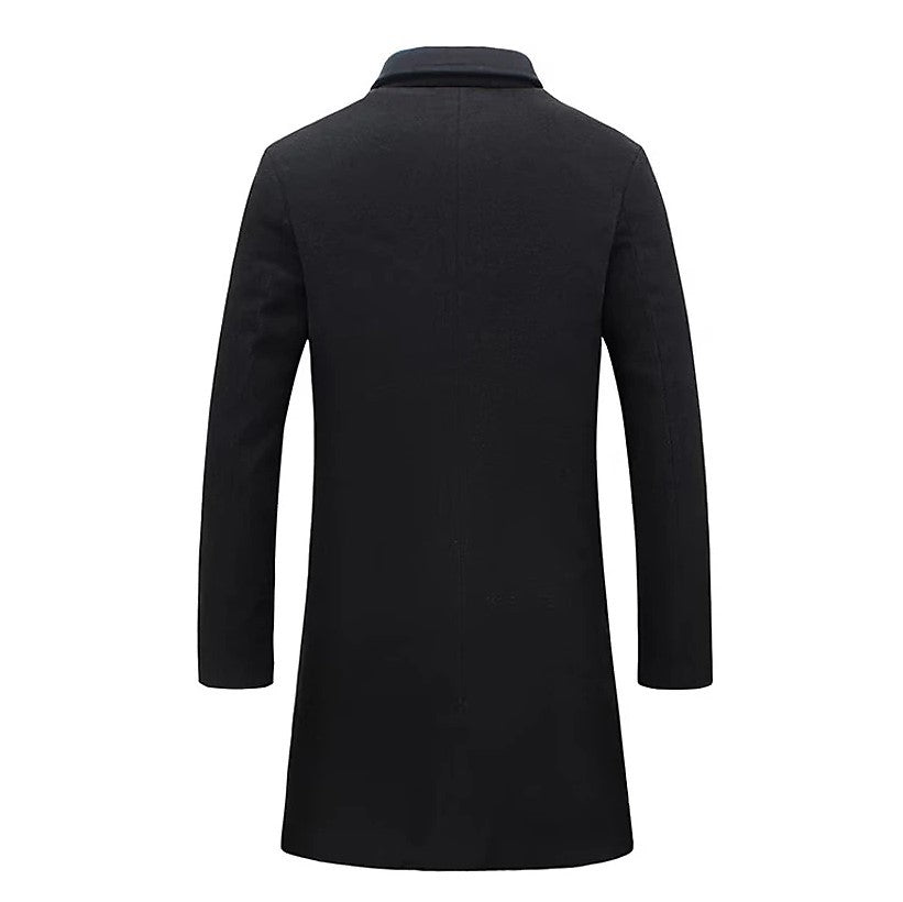 Mid-length Woolen Trench Coat