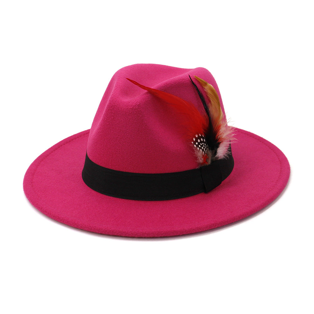 Polyester Single Feathered Panama Hat