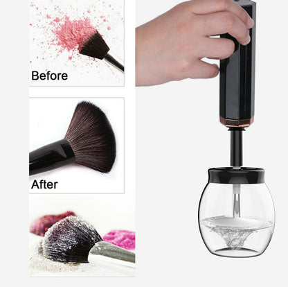 Electric cleaning cosmetic brush tool scrubber