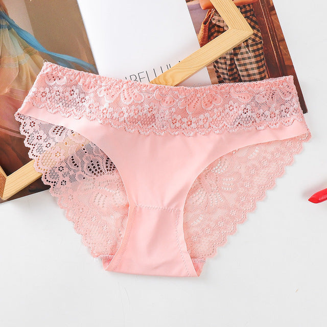 Sheer Lace V Cut Women Panties