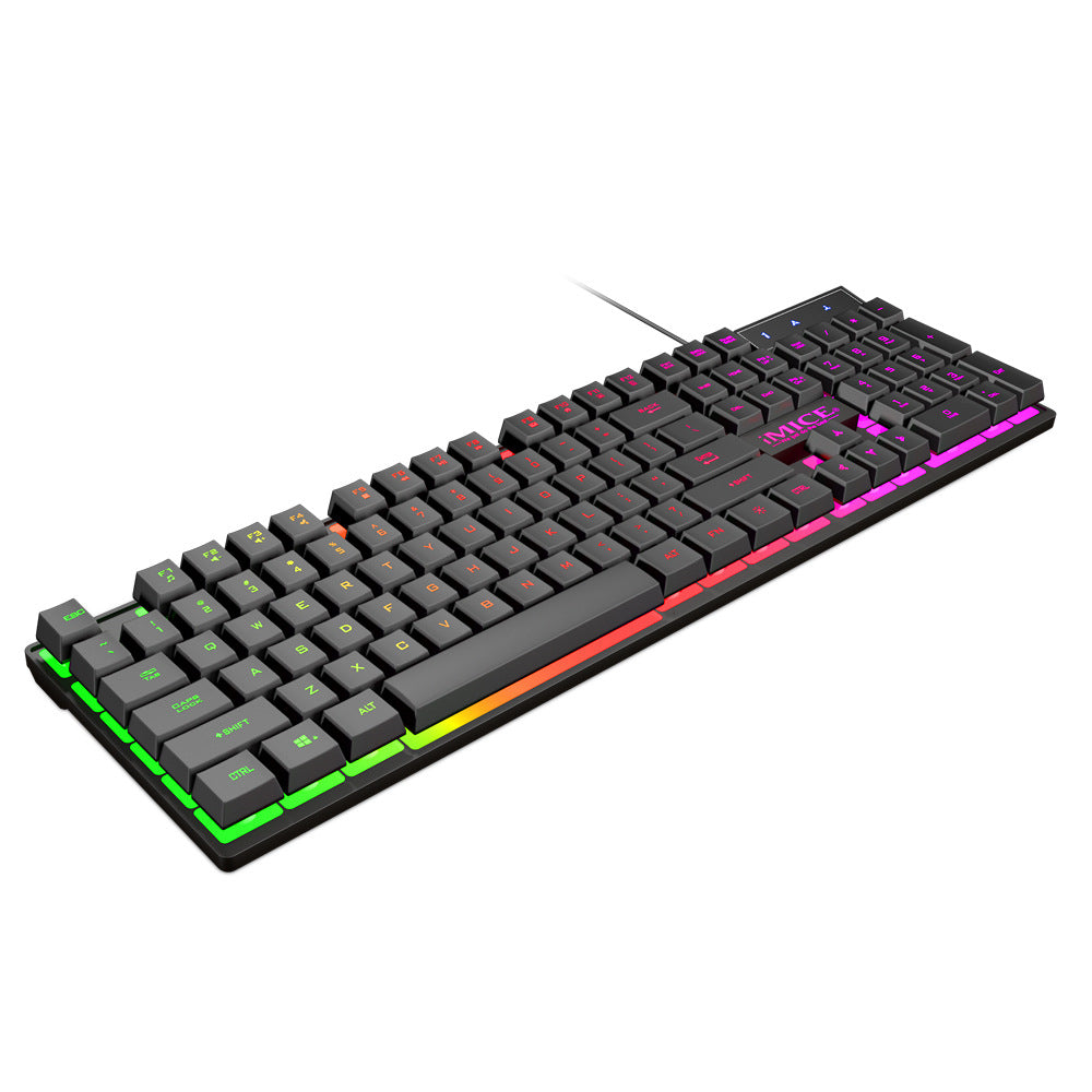 USB wired illuminated RGB gaming keyboard