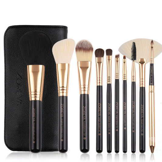 10pcs fiber makeup brush set