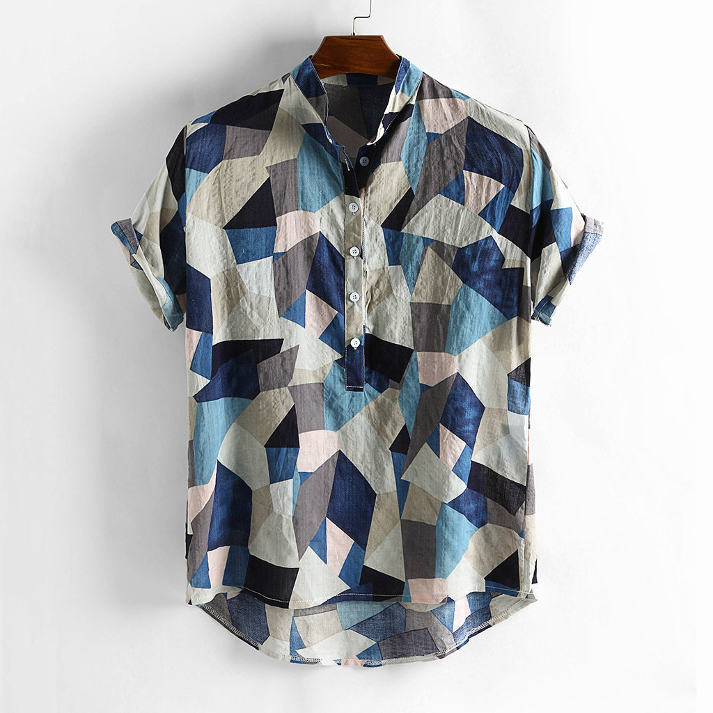 Breathable loose short sleeve shirt