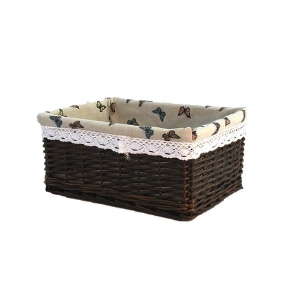 The storage basket willow rattan storage basket kitchen finishing Home Furnishing supplies storage basket wholesale sundry snacks desktop