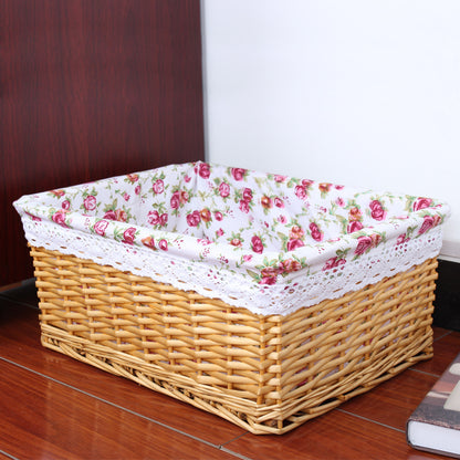 The storage basket willow rattan storage basket kitchen finishing Home Furnishing supplies storage basket wholesale sundry snacks desktop