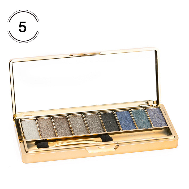 Glitter 9 color eye shadow tray