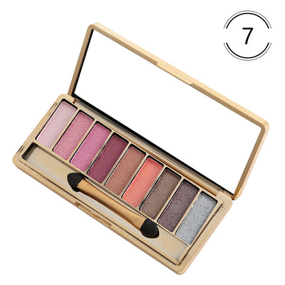 Glitter 9 color eye shadow tray